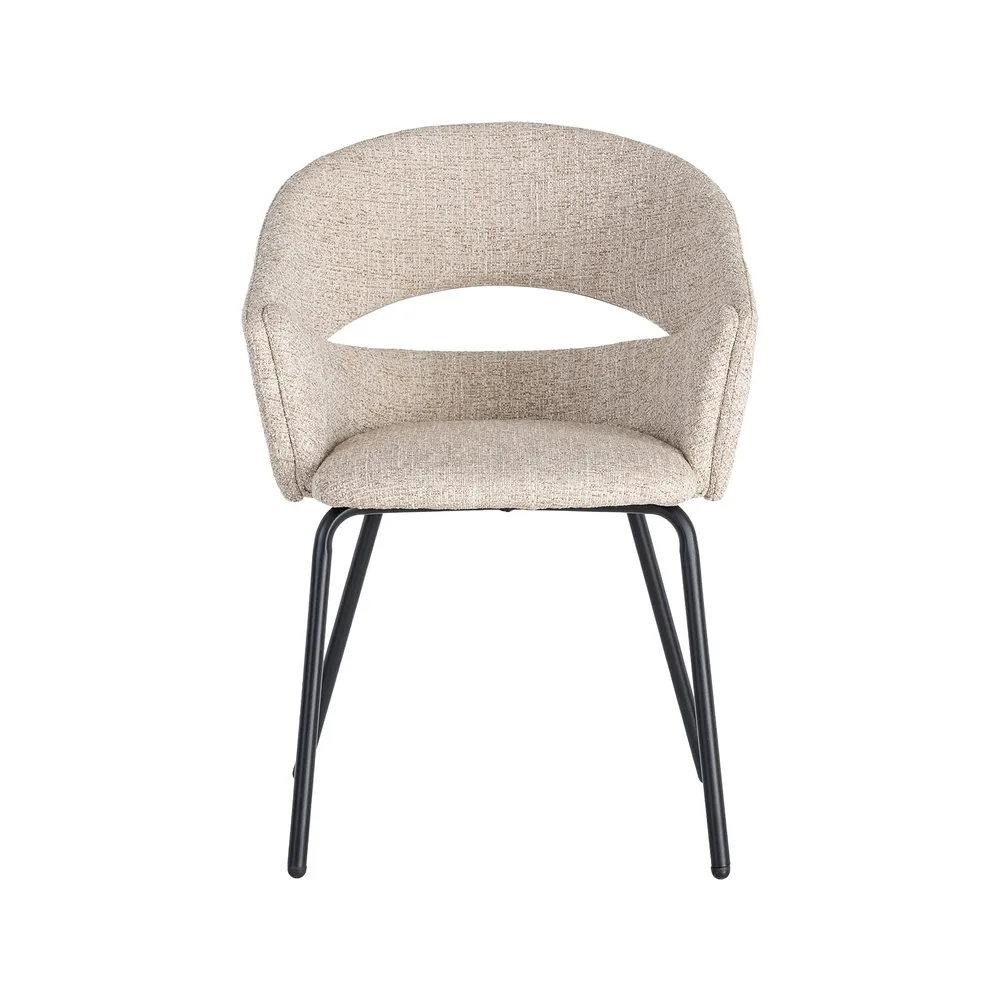 Poltroncina Beige - Tessuto / Metallo 59x61x82 cm - immagine 7