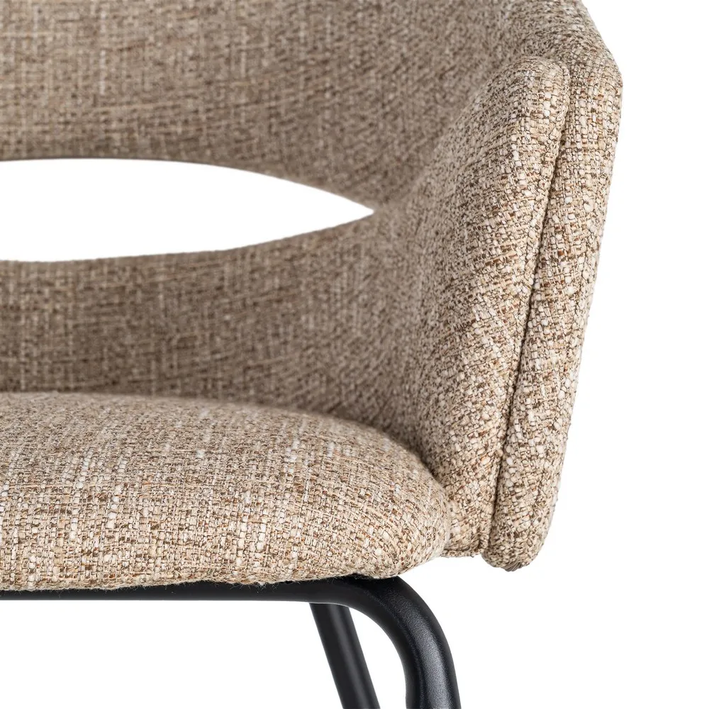 Poltroncina Taupe Old - Tessuto / Metallo 59x61x82 cm - immagine 2