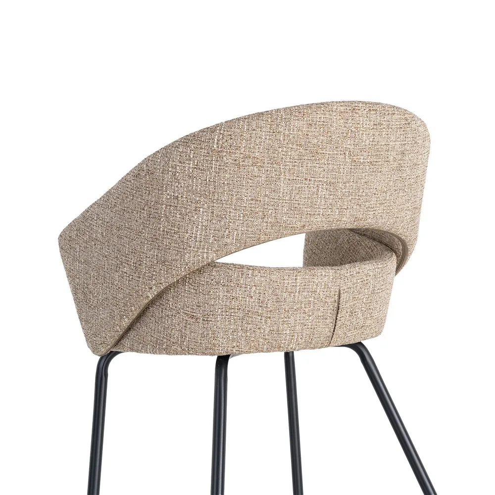 Poltroncina Taupe Old - Tessuto / Metallo 59x61x82 cm - immagine 3