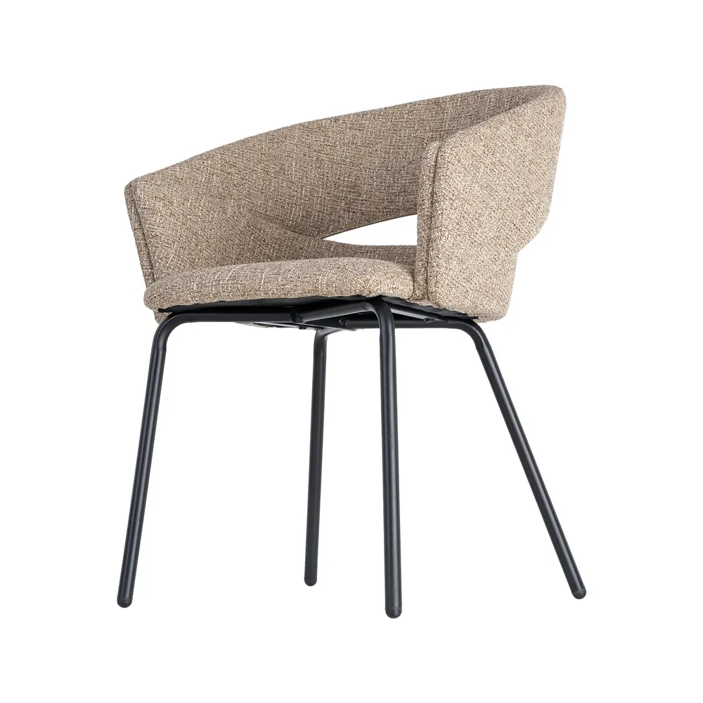 Poltroncina Taupe Old - Tessuto / Metallo 59x61x82 cm - immagine 6