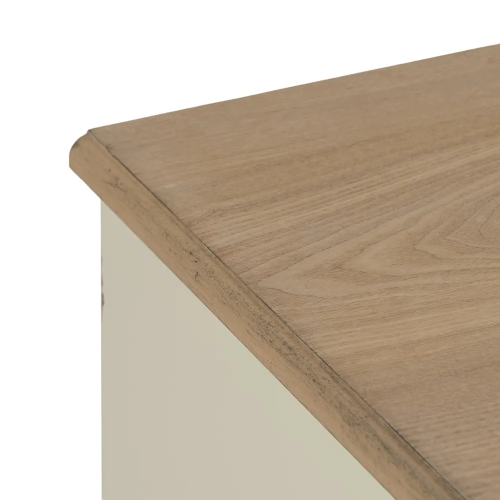 Cassettiera naturale / crema in legno di abete 100 x 45 x 80 cm - immagine 5