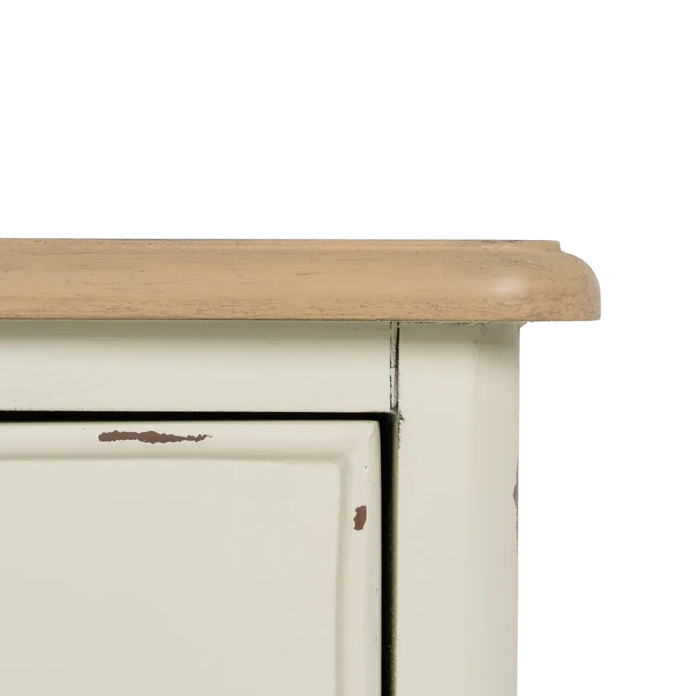 Cassettiera naturale / crema in legno di abete 100 x 45 x 80 cm - immagine 6