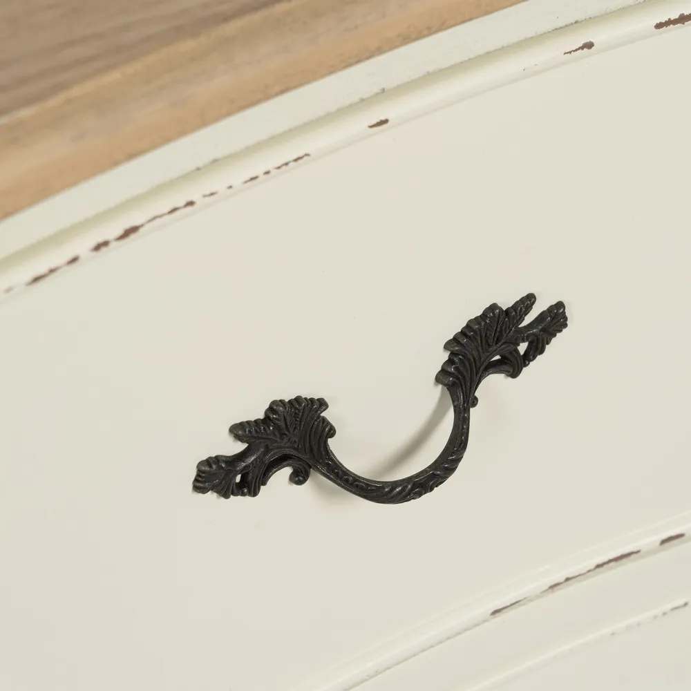 Cassettiera naturale / crema in legno di abete 100 x 45 x 80 cm - immagine 9