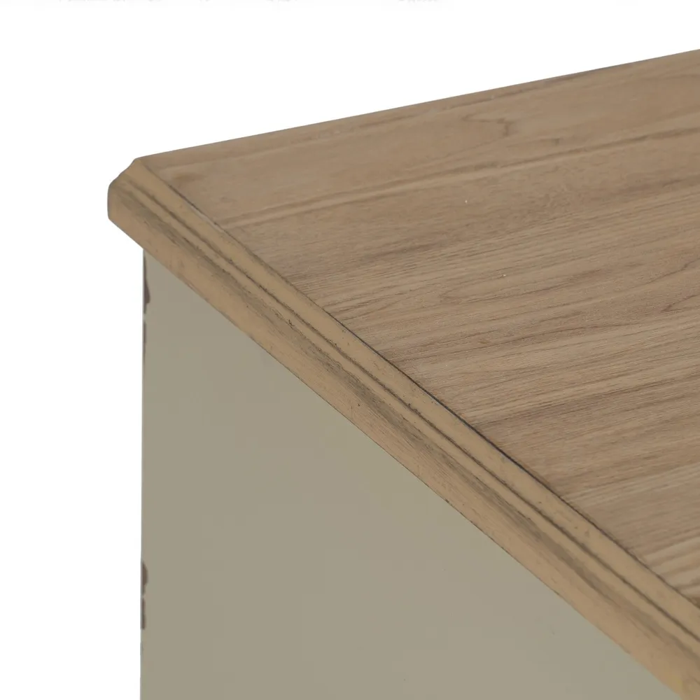 Cassettiera crema in legno di abete 80 x 38 x 73 cm - immagine 5