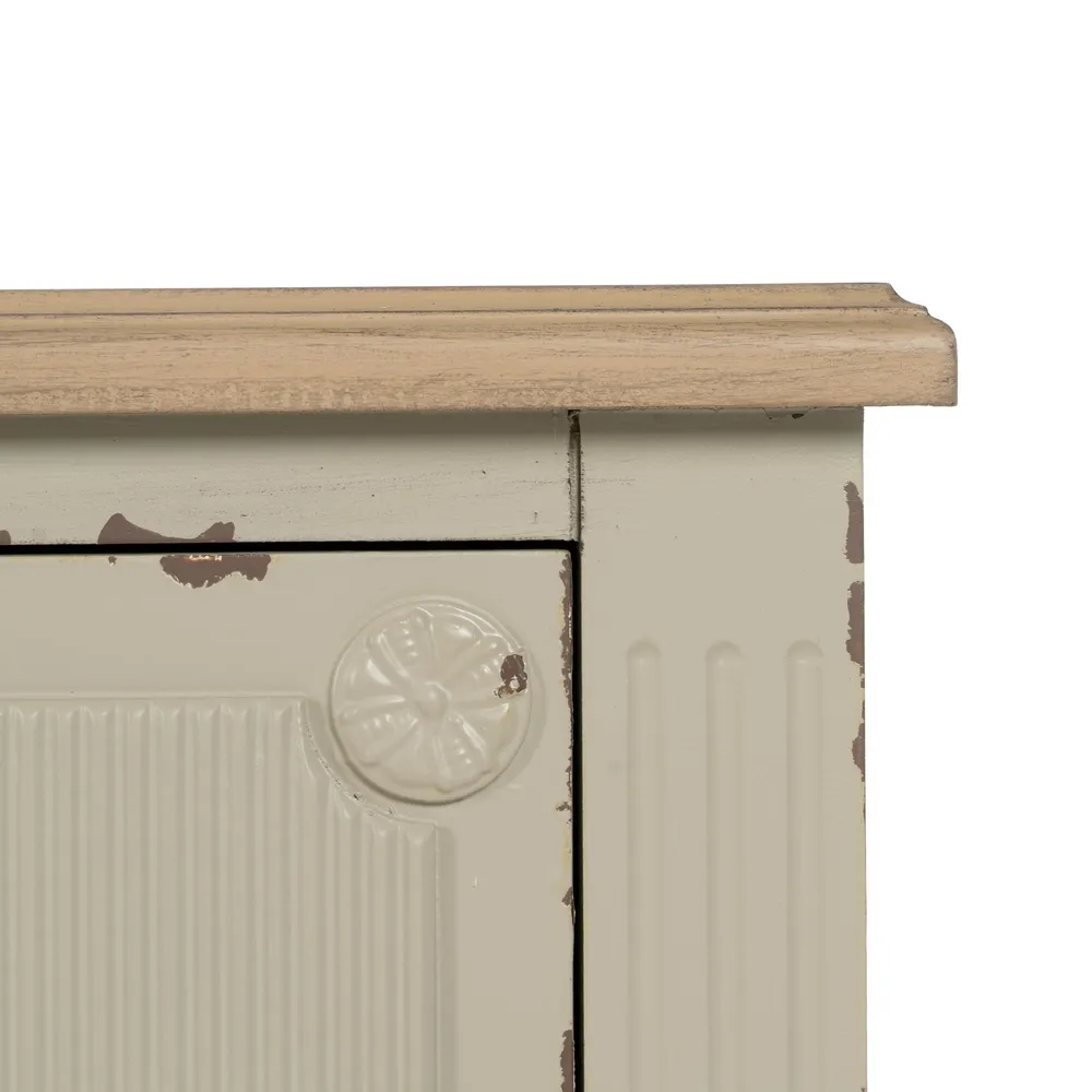 Cassettiera crema in legno di abete 80 x 38 x 73 cm - immagine 6