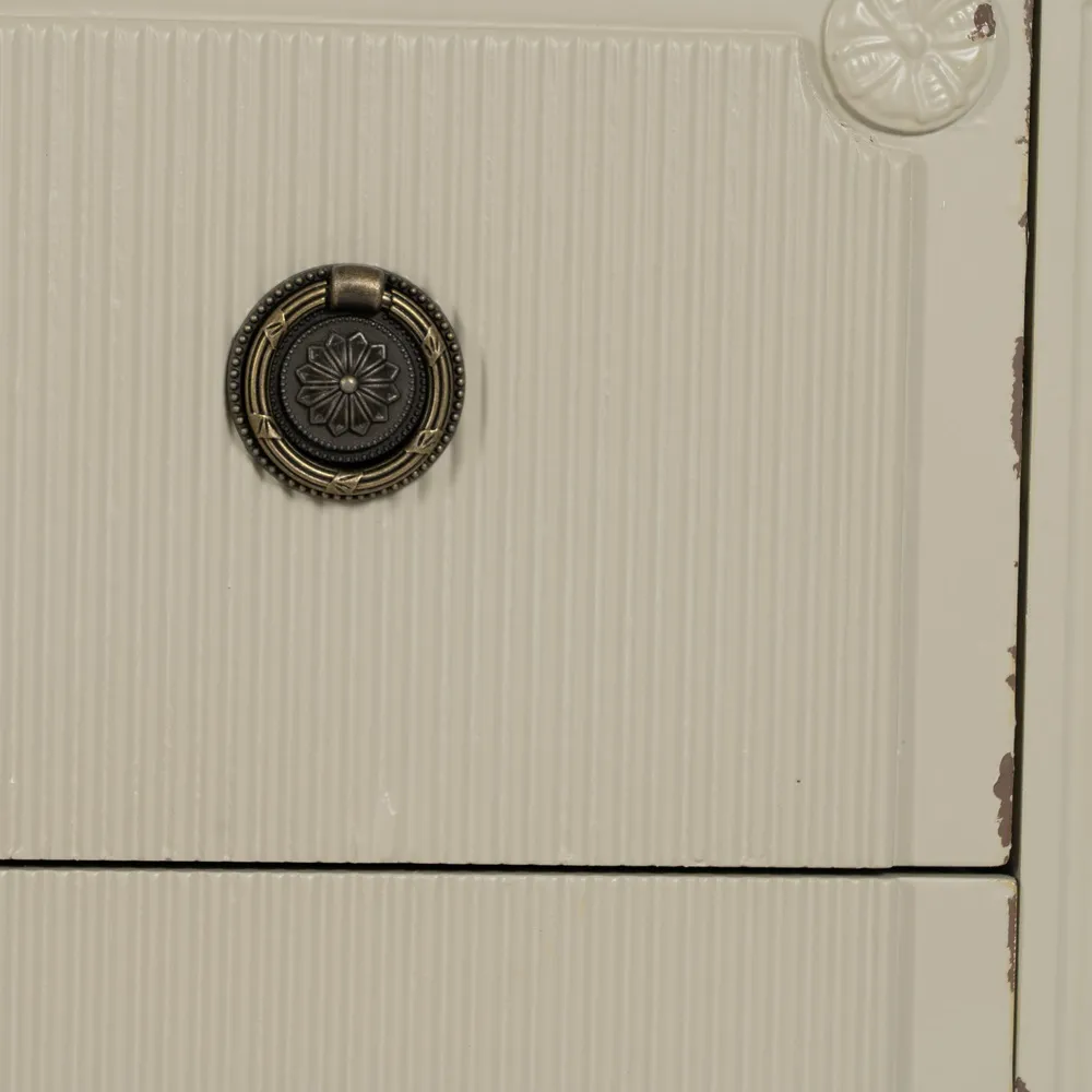 Cassettiera crema in legno di abete 80 x 38 x 73 cm - immagine 10