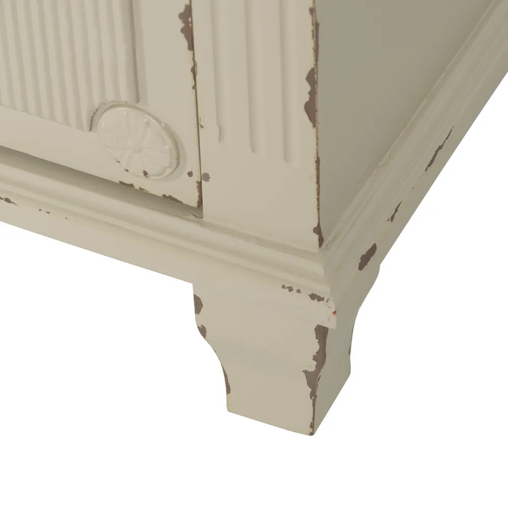 Cassettiera crema in legno di abete 80 x 38 x 73 cm - immagine 11