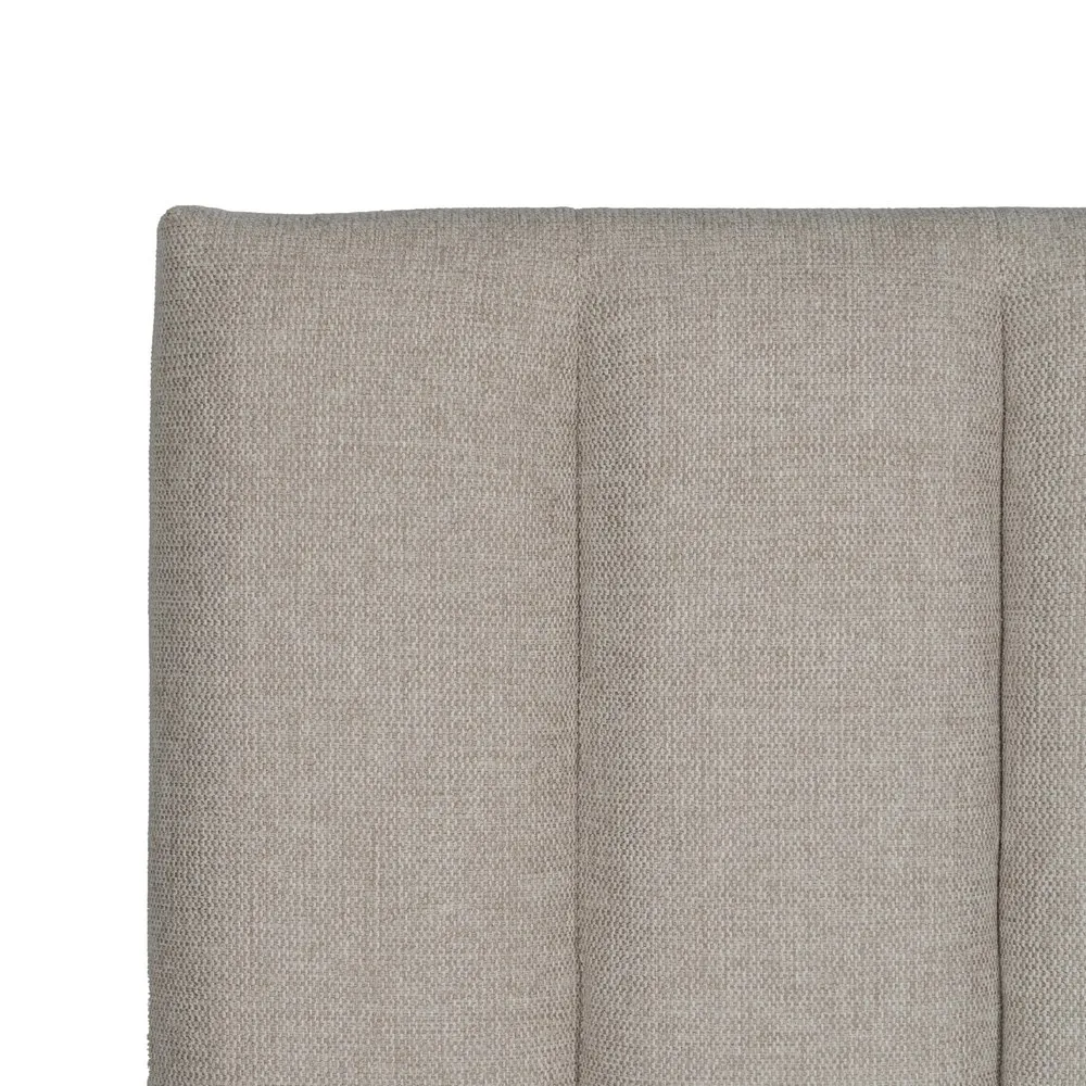 Testata in tessuto beige camera da letto 190 x 8 x 100 cm - immagine 4