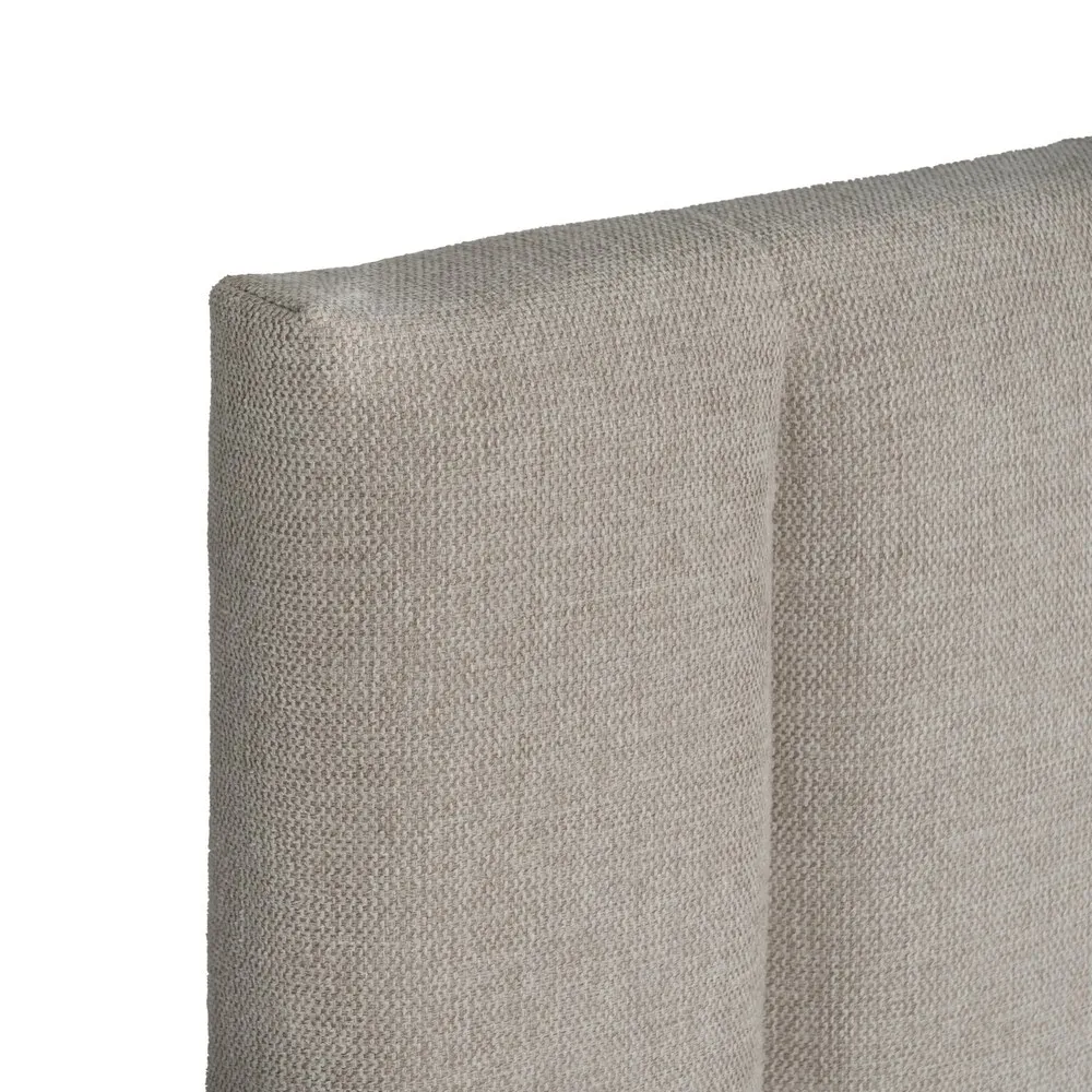 Testata in tessuto beige camera da letto 190 x 8 x 100 cm - immagine 5
