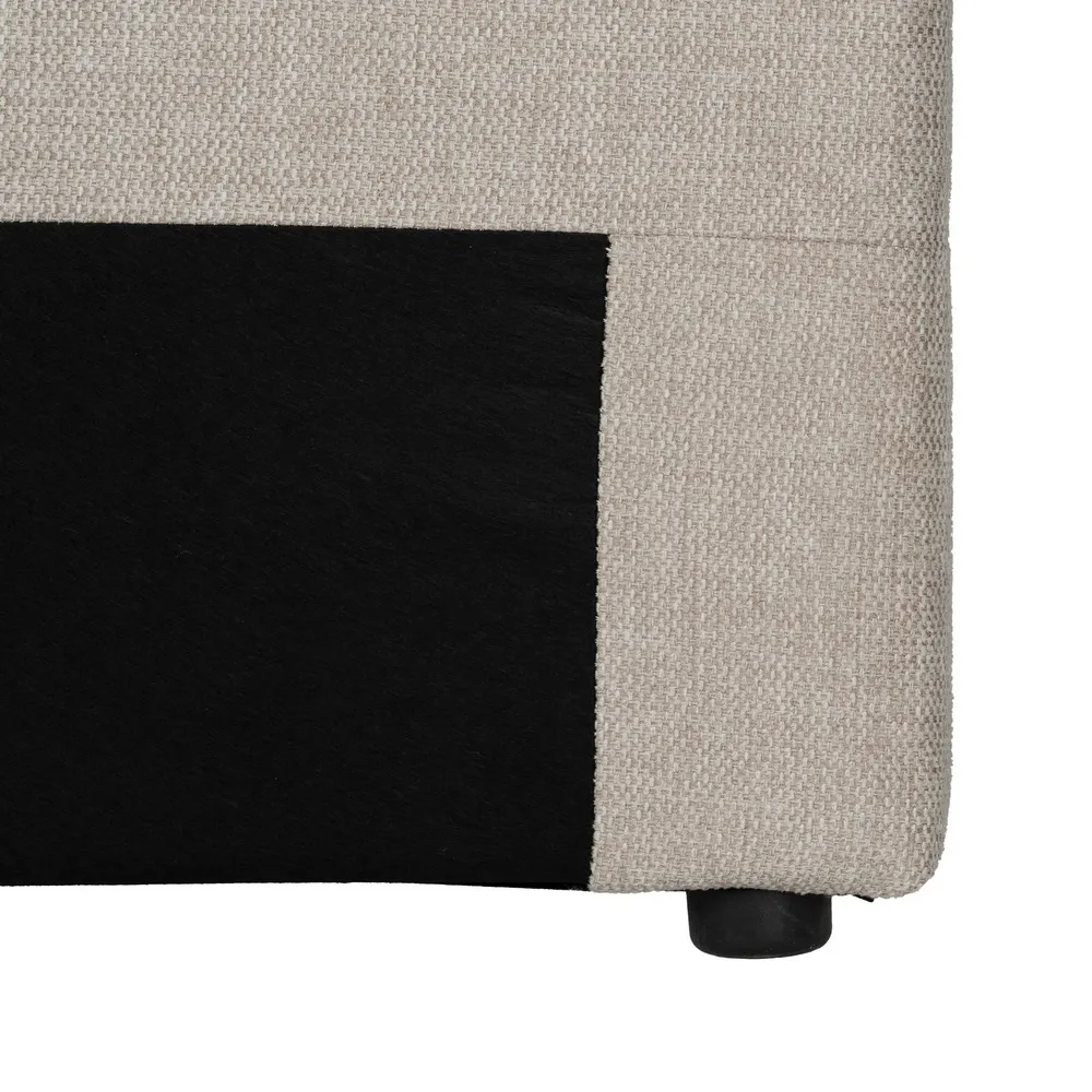 Testata in tessuto beige camera da letto 190 x 8 x 100 cm - immagine 7