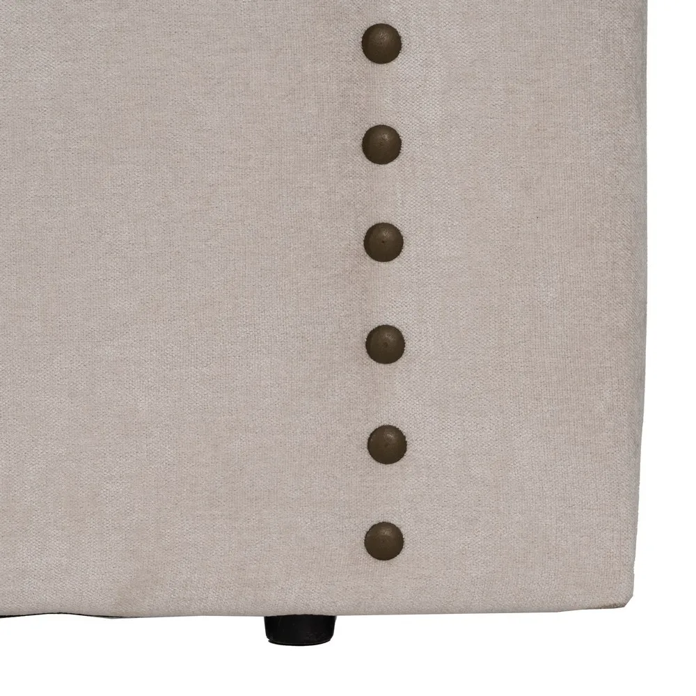 Testata crema camera da letto in tessuto 160 x 122 cm - immagine 7