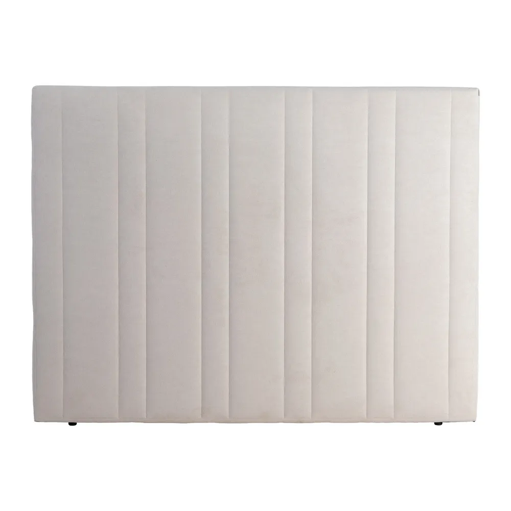 Testata beige camera da letto in tessuto 160 x 122 cm - immagine 4