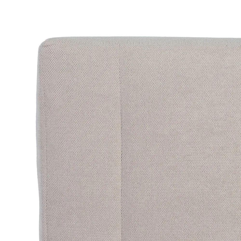 Testata beige camera da letto in tessuto 160 x 122 cm - immagine 5