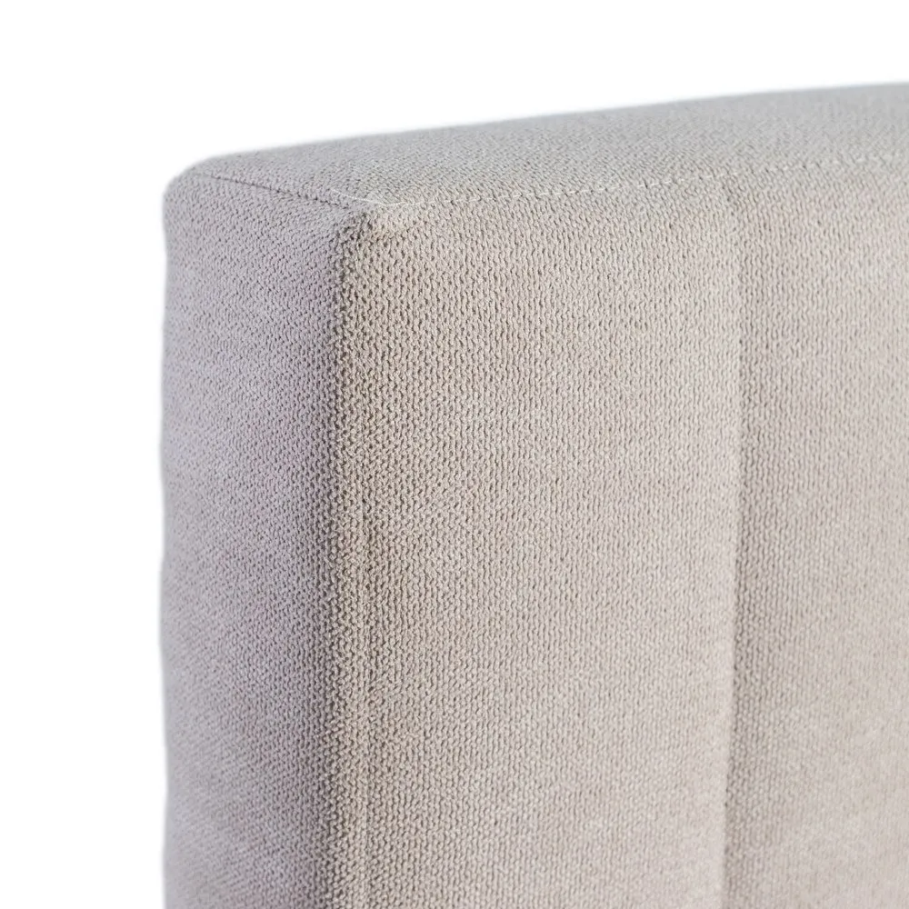 Testata beige camera da letto in tessuto 160 x 122 cm - immagine 3
