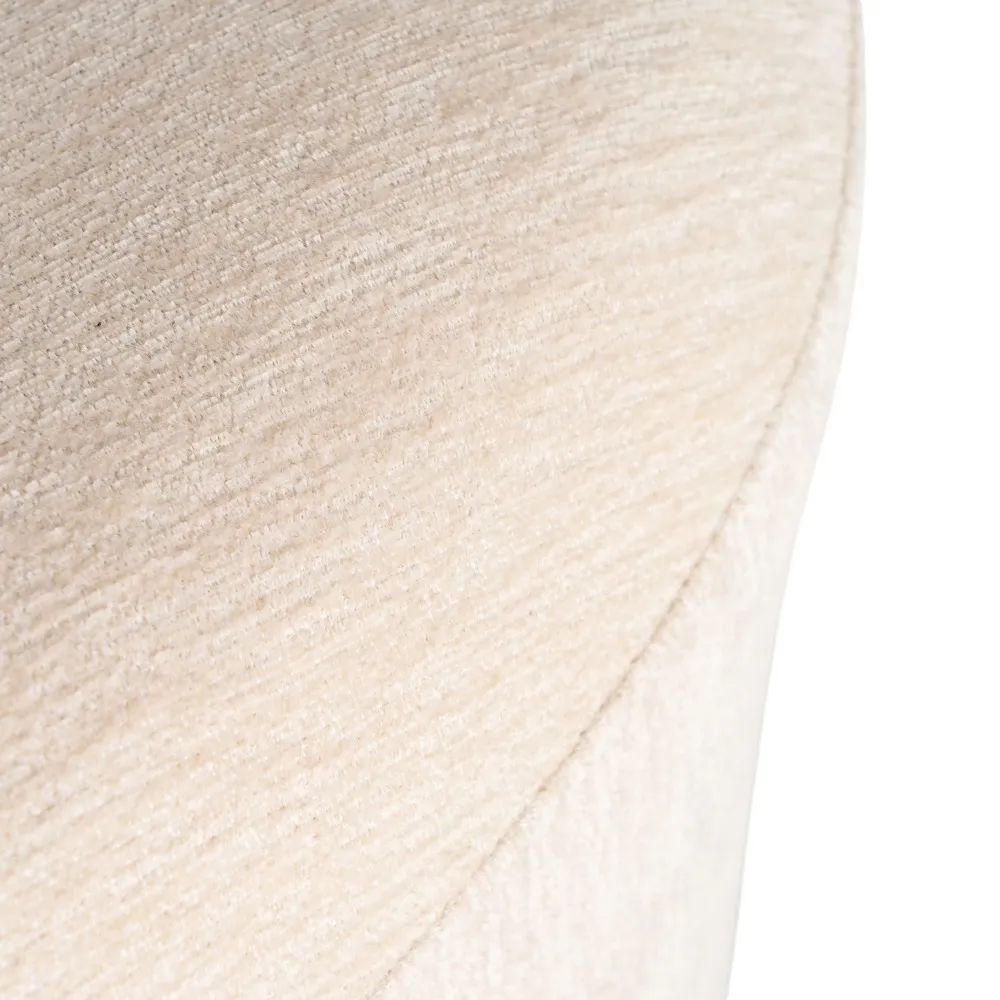 Poltrona soggiorno crema in legno mdf e tela - 77 x 75 x 73,5 cm - immagine 10