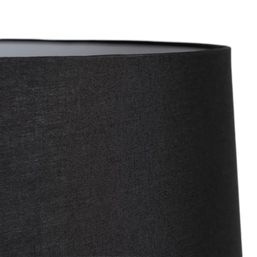 Lampada da terra in tessuto nero e metallo 40 x 40 x155h cm - immagine 3