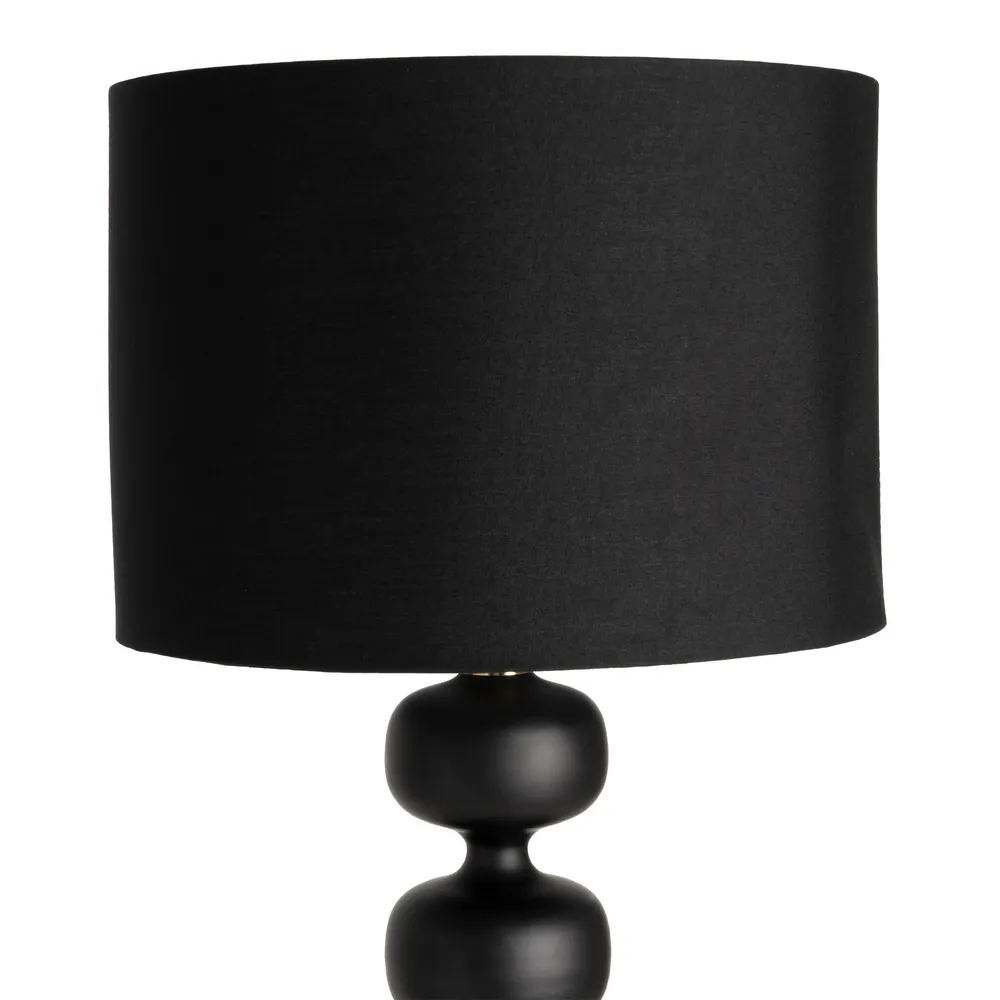 Diana - lampada da terra in tessuto nero e metallo 35 x 35 x154h cm - immagine 4