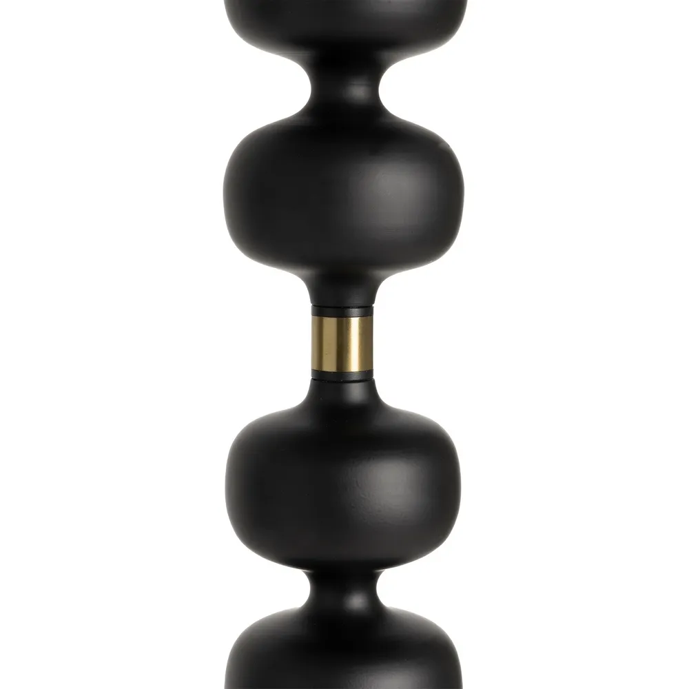 Diana - lampada da terra in tessuto nero e metallo 35 x 35 x154h cm - immagine 5