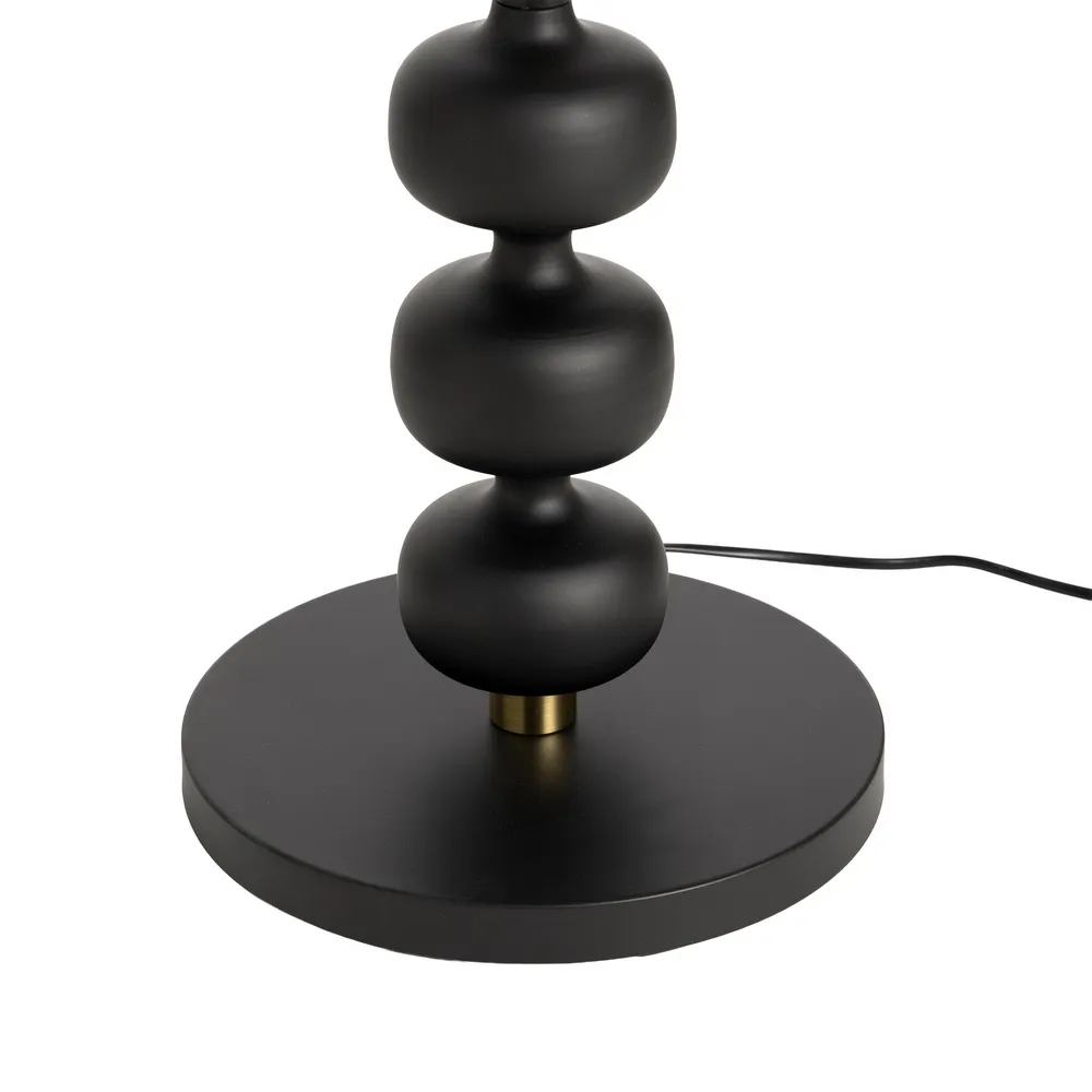 Diana - lampada da terra in tessuto nero e metallo 35 x 35 x154h cm - immagine 6