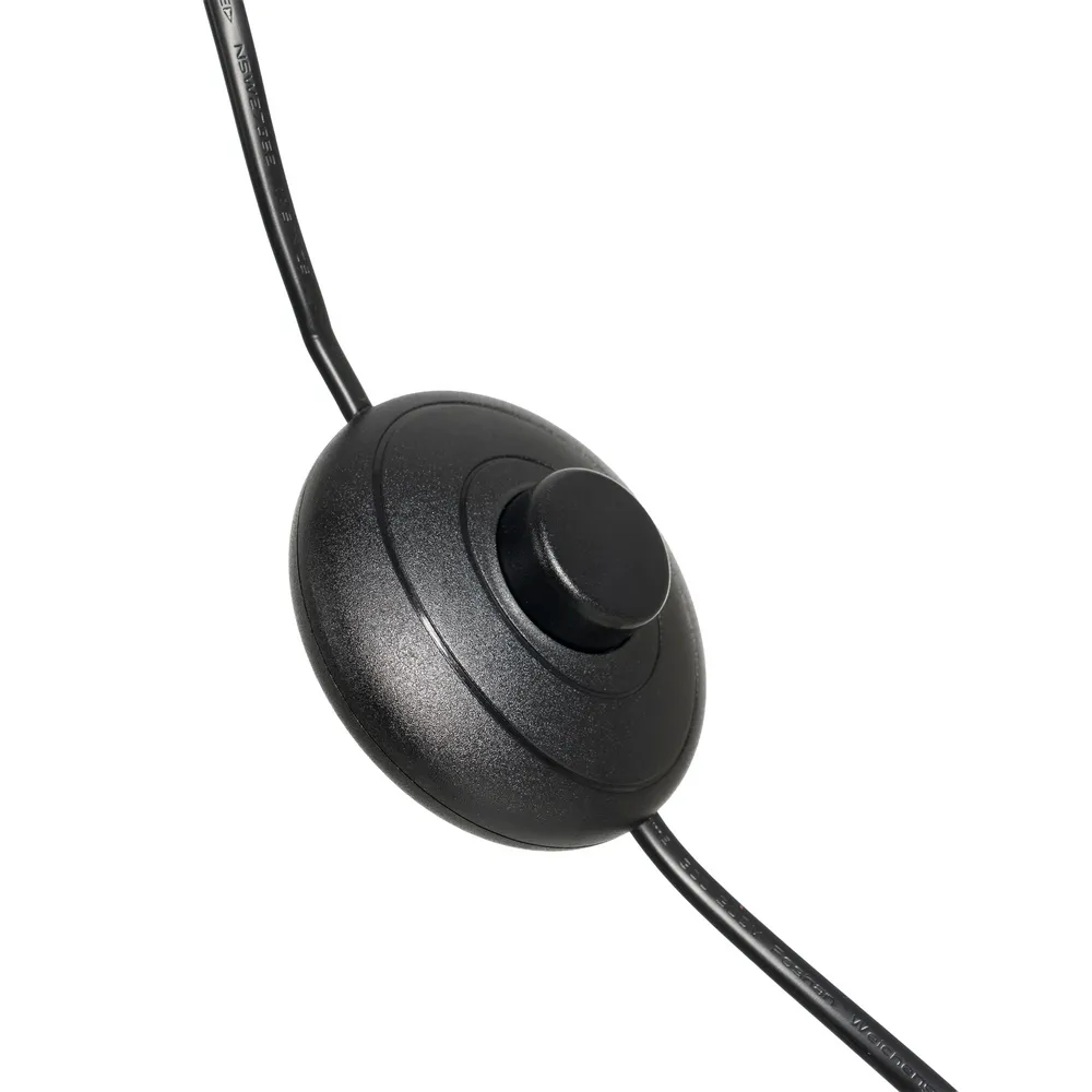 Diana - lampada da terra in tessuto nero e metallo 35 x 35 x154h cm - immagine 8