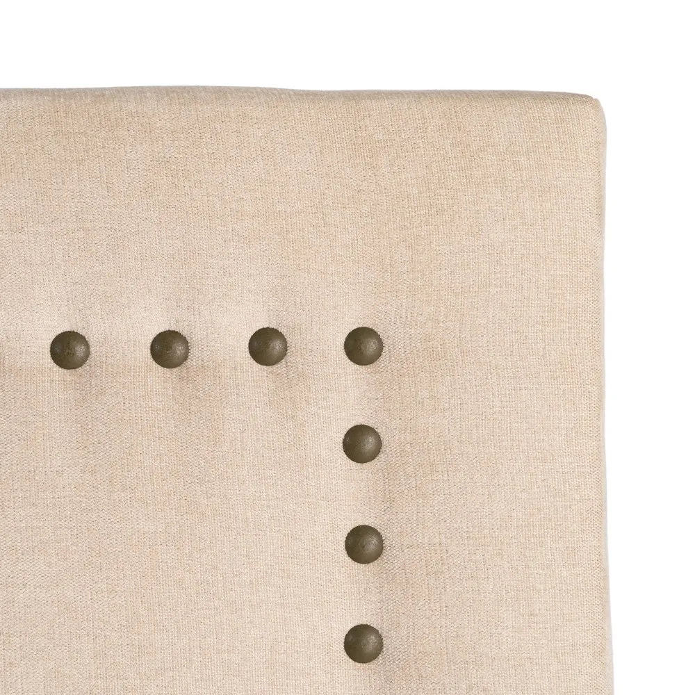 Testata camera da letto beige in tessuto 160 x 122 cm - immagine 4