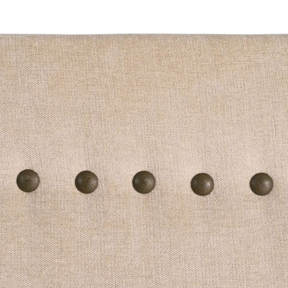 Testata camera da letto beige in tessuto 160 x 122 cm - immagine 5
