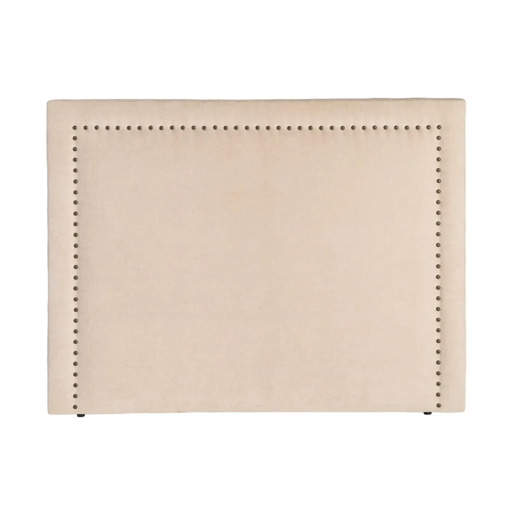 Testata camera da letto beige in tessuto 160 x 122 cm - immagine 8