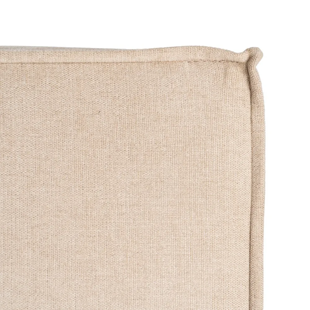 Testata beige camera da letto in tessuto 160 x 122 cm - immagine 3