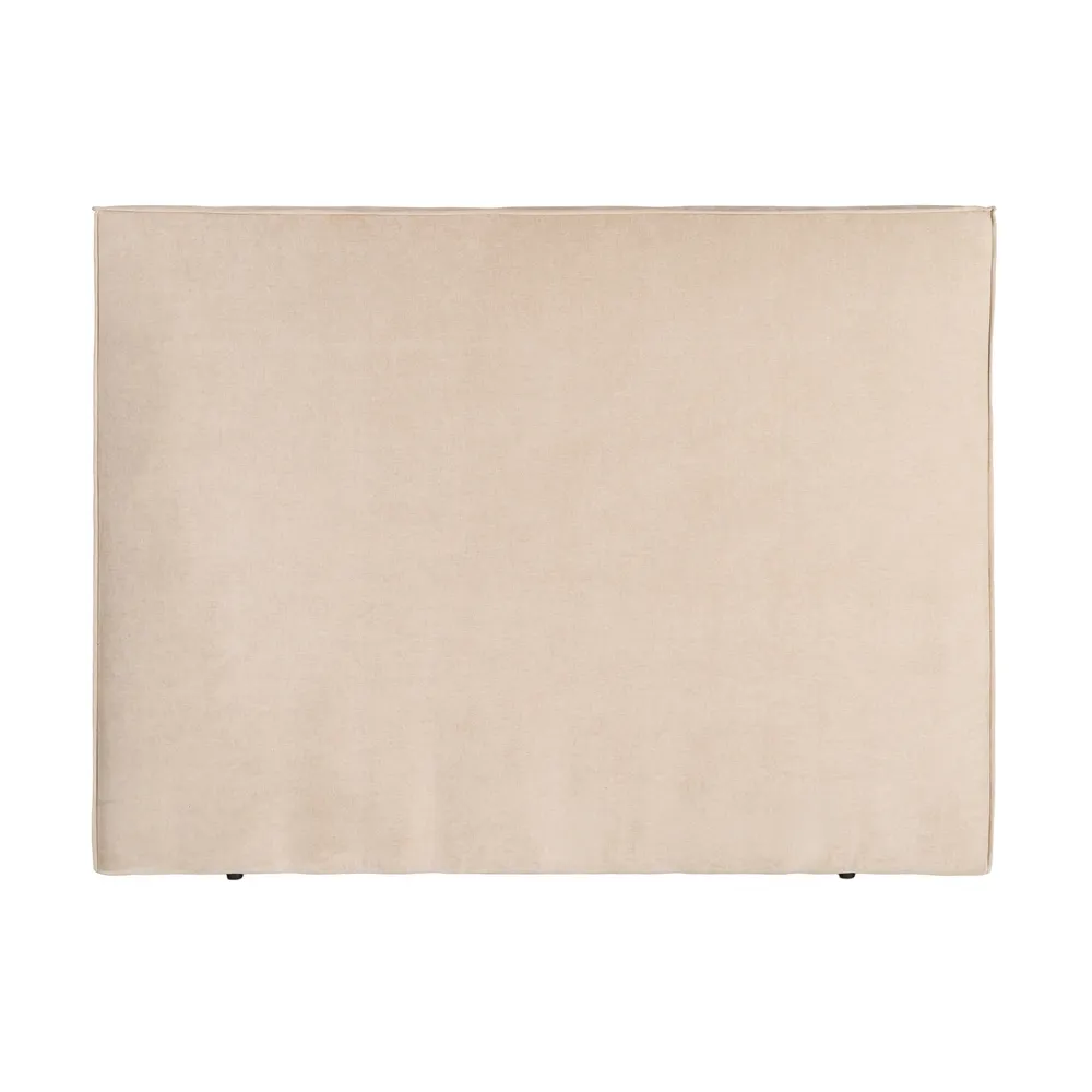 Testata beige camera da letto in tessuto 160 x 122 cm - immagine 7
