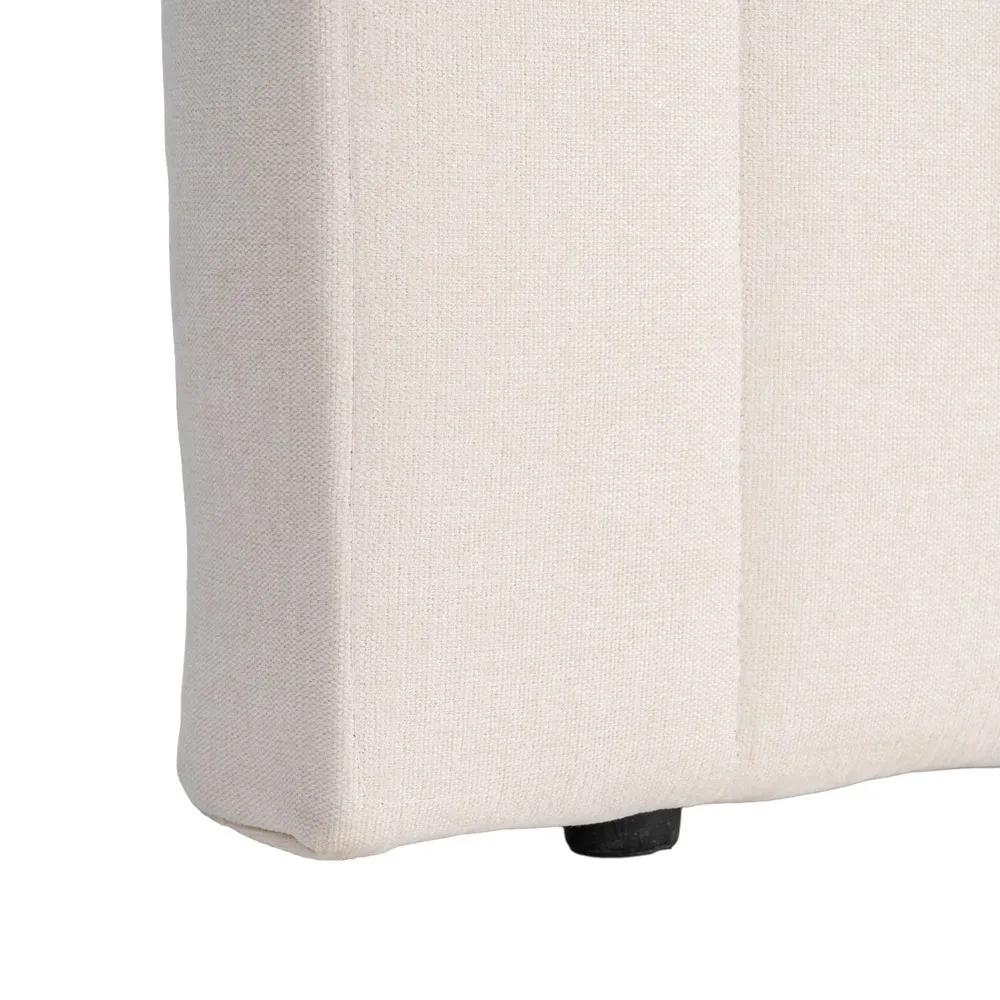 Testata camera da letto in tessuto crema 160 x 122 cm - immagine 6