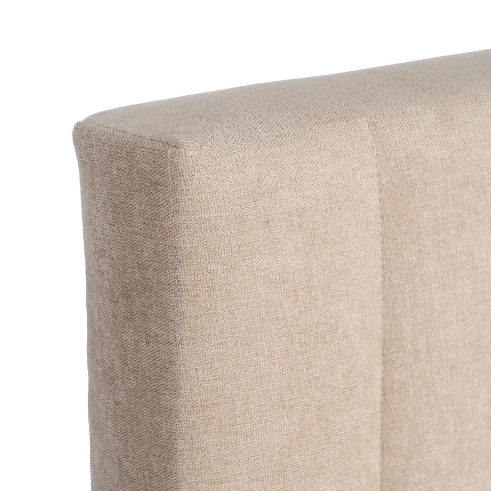 Testata camera da letto in tessuto beige 160 x 122 cm - immagine 5