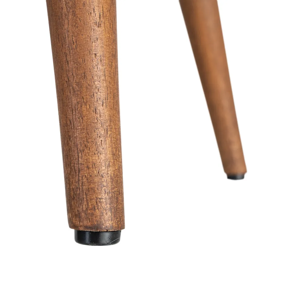 Poltrona tappezzeria marrone con legno di pino e caucciù - 78 x 77 x 72 cm - immagine 12