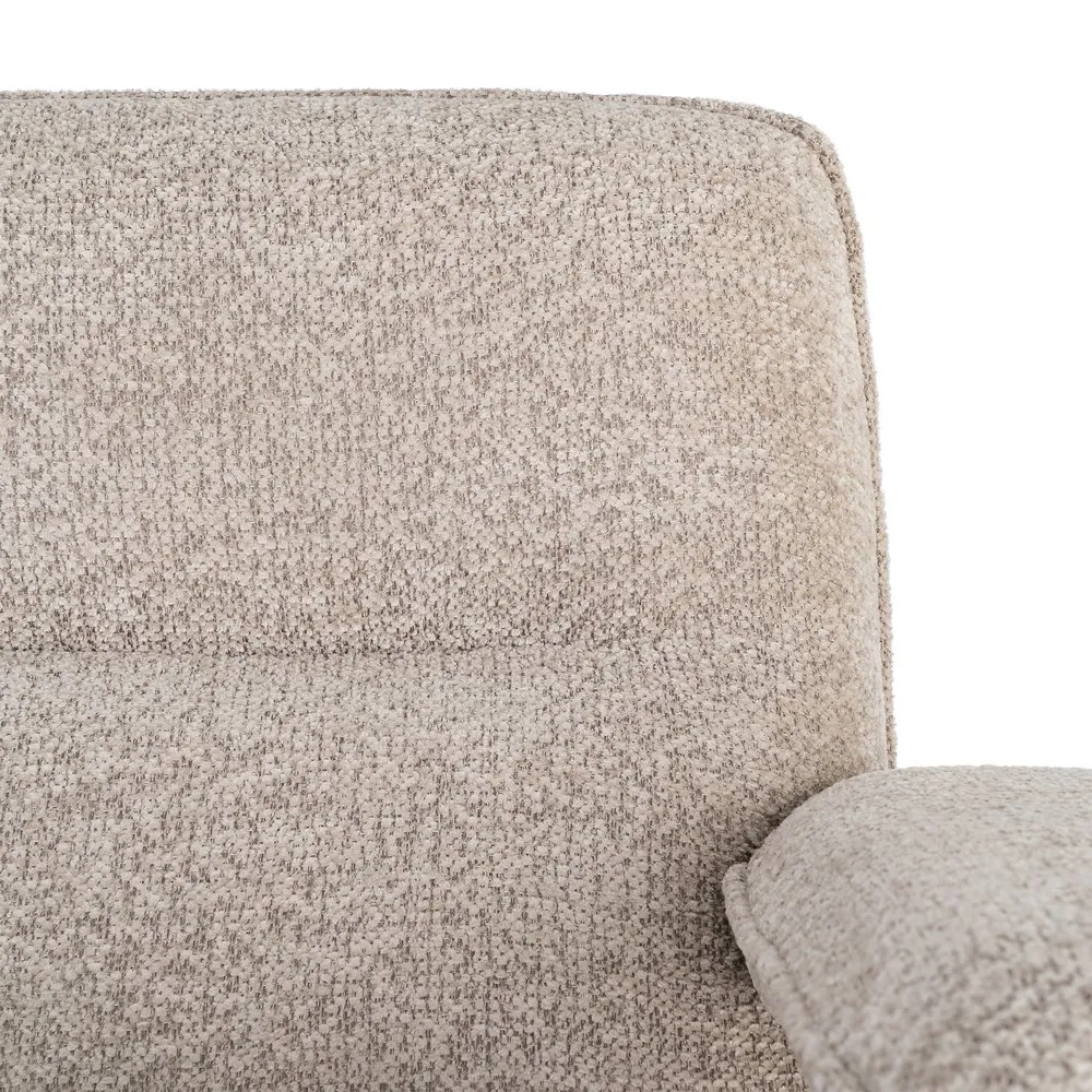 Afrodite - poltrona tappezzeria beige e legno di caucciù - 97 x 86 x 80 cm - immagine 6