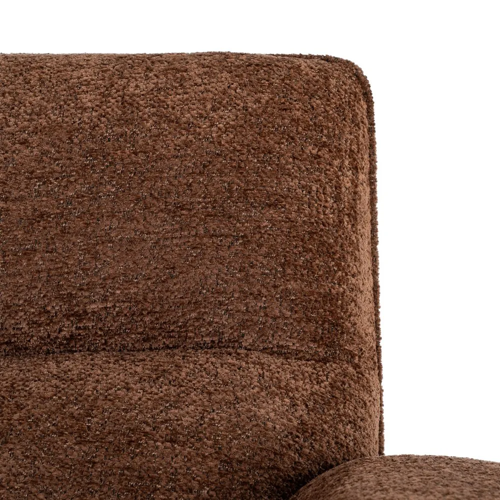 Afrodite marrone - poltrona tappezzeria e legno di caucciù - 96 x 86,5 x 82,5 cm - immagine 5
