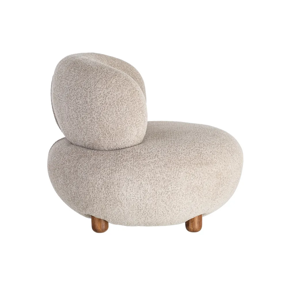 Poltrona Penelope tappezzeria beige in metallo e tessuto 93 x 93 x 79 cm - immagine 6