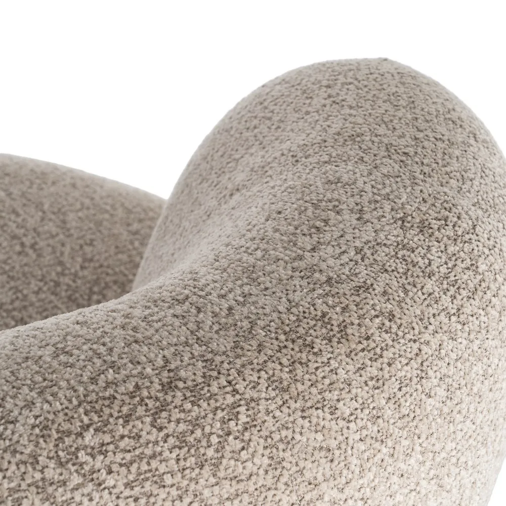 Poltrona Penelope tappezzeria beige in metallo e tessuto 93 x 93 x 79 cm - immagine 7