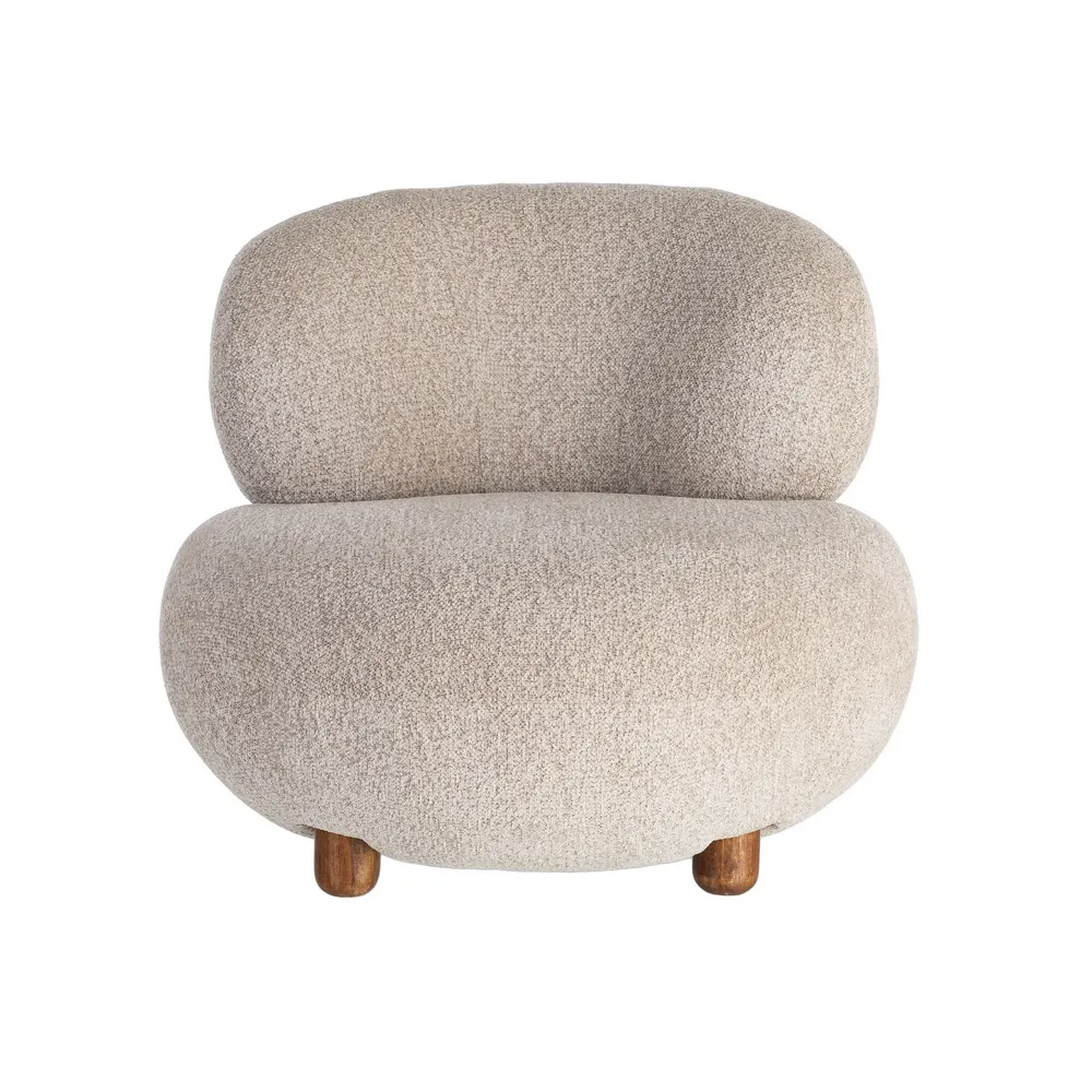 Poltrona Penelope tappezzeria beige in metallo e tessuto 93 x 93 x 79 cm - immagine 9