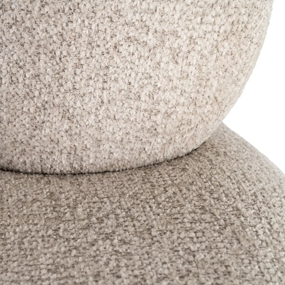 Poltrona Penelope tappezzeria beige in metallo e tessuto 93 x 93 x 79 cm - immagine 10