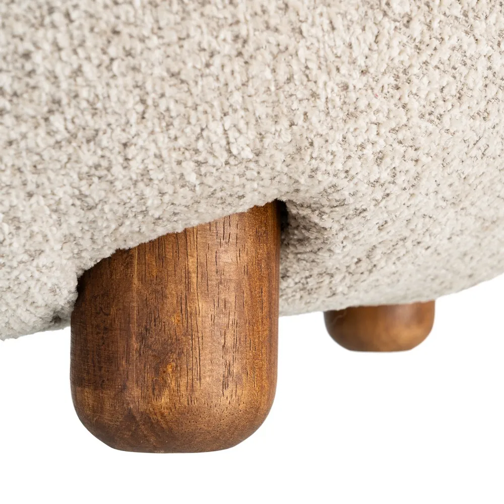 Poltrona Penelope tappezzeria beige in metallo e tessuto 93 x 93 x 79 cm - immagine 11