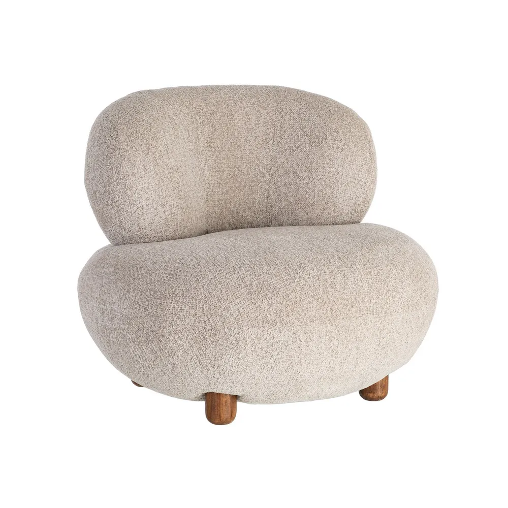 Poltrona Penelope tappezzeria beige in metallo e tessuto 93 x 93 x 79 cm - immagine 12