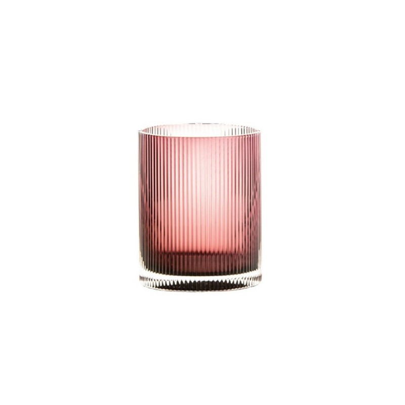 Livellara Milano – set 6 Bicchiere Tumbler ametista rigatino Ø 8 x 10h cm
