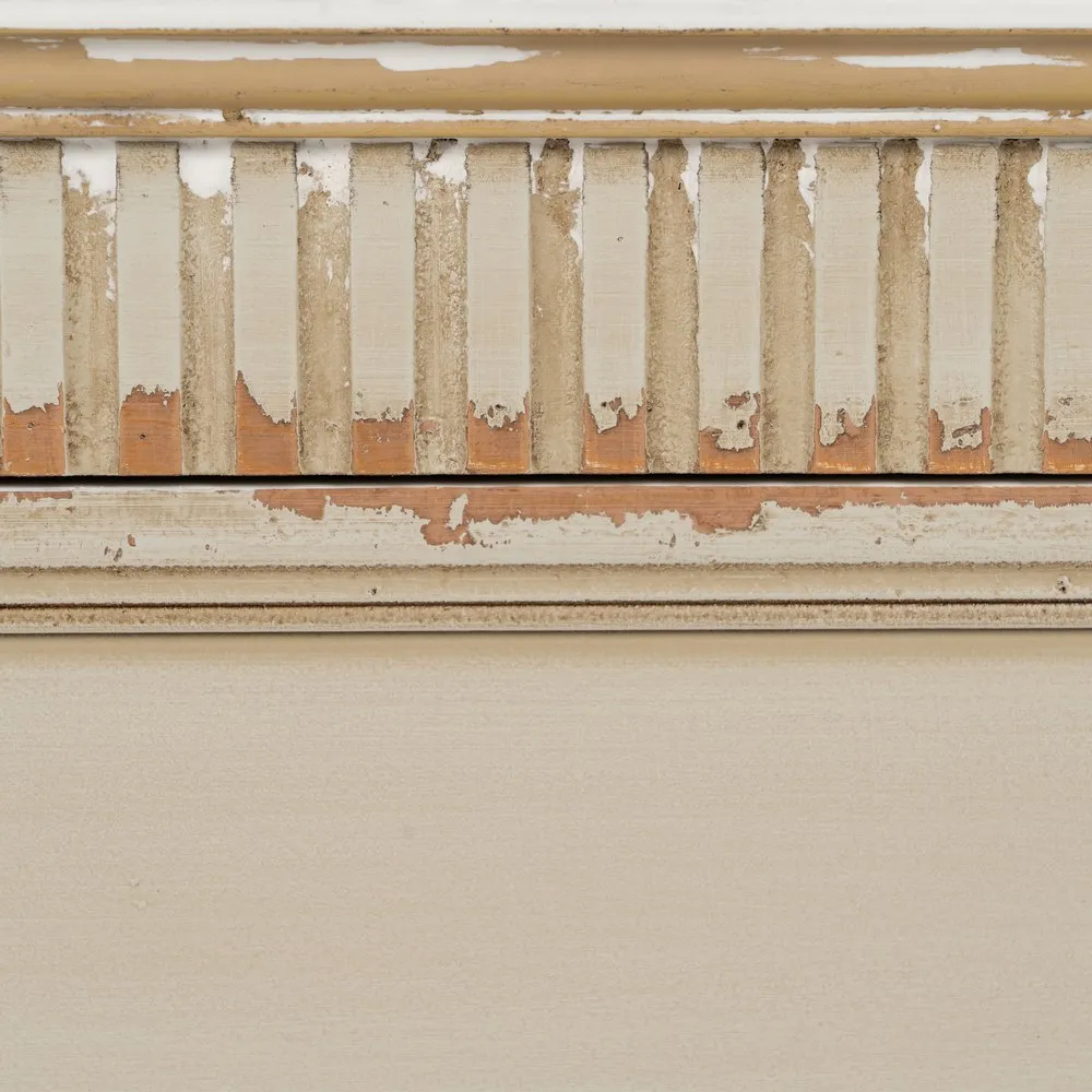 Cassettiera in legno di abete naturale / crema 119,5 x 44,5 x 84 cm - immagine 11