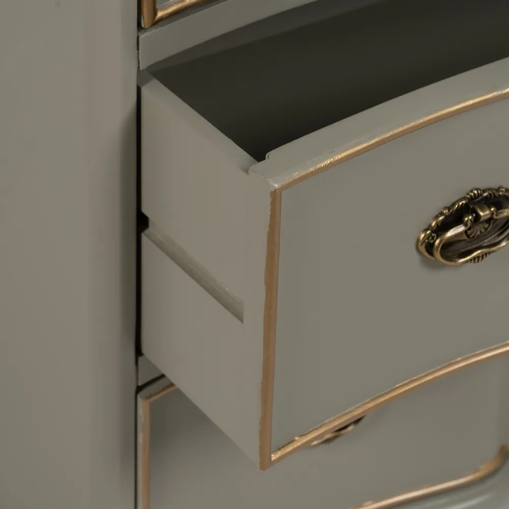 Cassettiera Taupe Old in legno di abete 100 x 50 x 80 cm - immagine 6