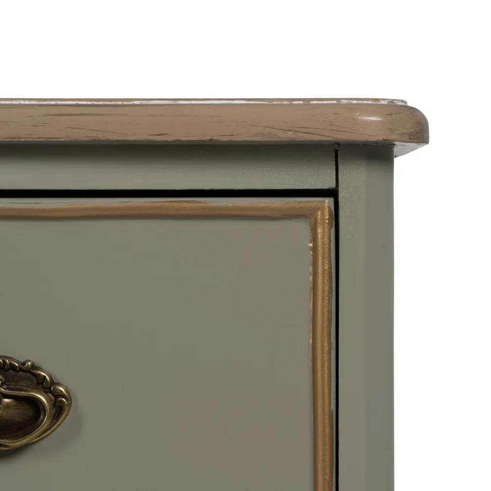 Cassettiera Taupe Old in legno di abete 100 x 50 x 80 cm - immagine 9