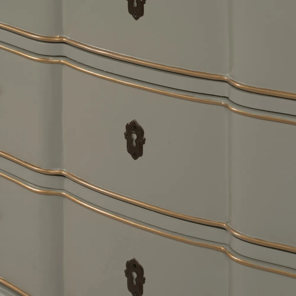 Cassettiera Taupe Old in legno di abete 100 x 50 x 80 cm - immagine 10