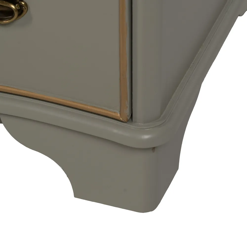Cassettiera Taupe Old in legno di abete 100 x 50 x 80 cm - immagine 13