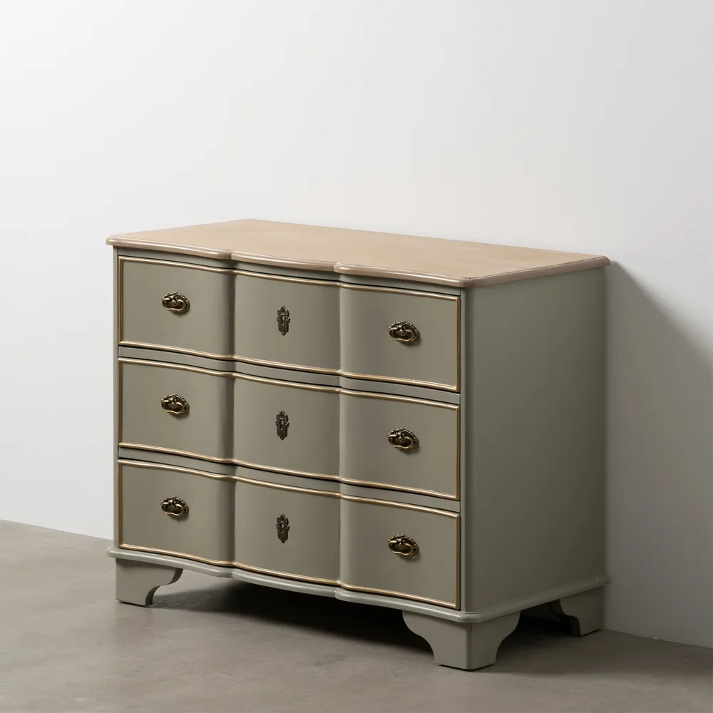 Cassettiera Taupe Old in legno di abete 100 x 50 x 80 cm
