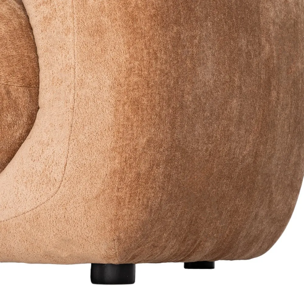 Divano Afrodite salmone 3 posti in tessuto - 226 x 94 x 73 cm - immagine 9