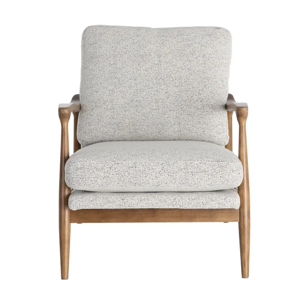Poltrona Josephine marmorizzato bianco in legno e tessuto - 72 x 86,50 x 86 cm - immagine 6
