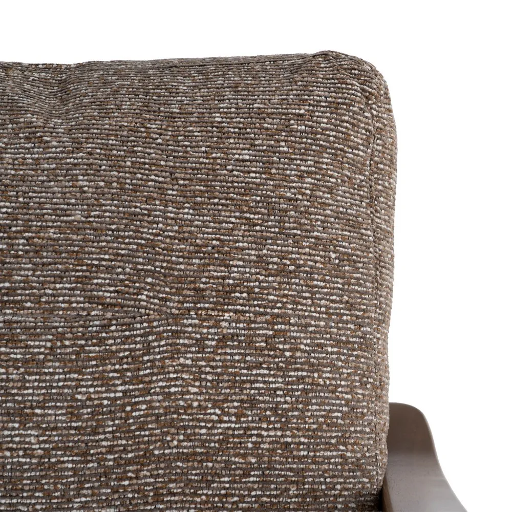 Poltrona Josephine marmorizzato marrone in legno e tessuto - 72 x 86,50 x 86 cm - immagine 3